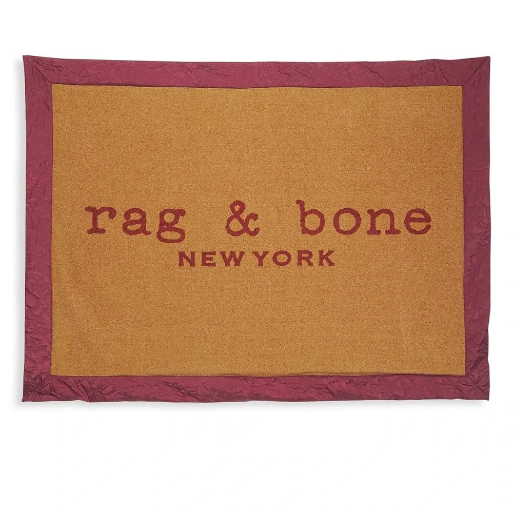 rag & bone Logo Wool Polyester Puffer Blanket 73.5